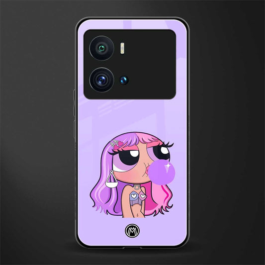 purple chic powerpuff girls back phone cover | glass case for iQOO 9 Pro