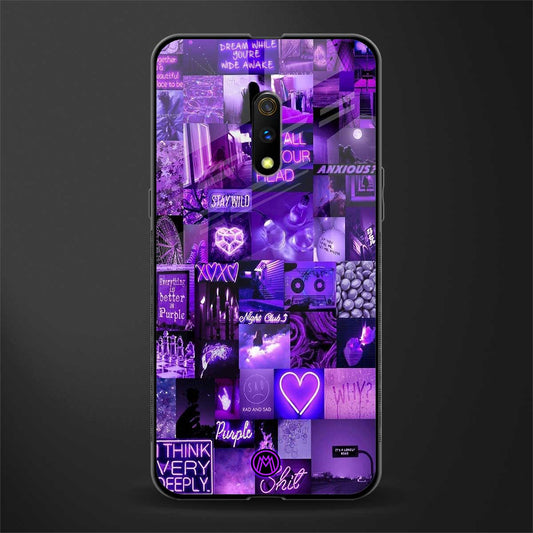 purple collage aesthetic glass case for realme x image