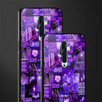 purple collage aesthetic glass case for oppo reno 2z image-2