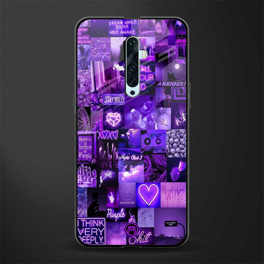 purple collage aesthetic glass case for oppo reno 2z image