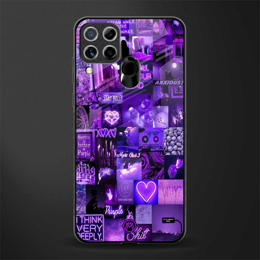 purple collage aesthetic glass case for realme c15 image