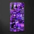 purple collage aesthetic glass case for vivo s1 image