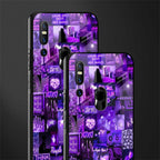 purple collage aesthetic glass case for vivo v15 image-2