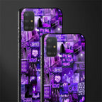 purple collage aesthetic glass case for samsung galaxy a51 image-2