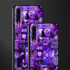 purple collage aesthetic glass case for samsung galaxy a70 image-2
