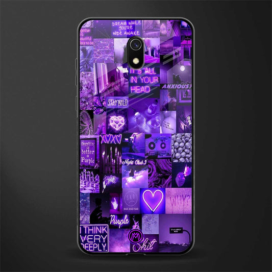 purple collage aesthetic glass case for redmi 8a image