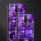 purple collage aesthetic glass case for oppo a9 2020 image-2