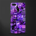 purple collage aesthetic glass case for oppo a7 image