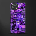 purple collage aesthetic glass case for mi 11 lite image