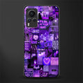 purple collage aesthetic glass case for vivo x60 pro image