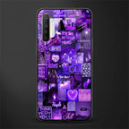 purple collage aesthetic glass case for realme x2 image