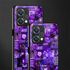 purple collage aesthetic back phone cover | glass case for realme 9 pro 5g