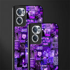 purple collage aesthetic glass case for oneplus nord ce 2 5g image-2