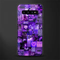 purple collage aesthetic glass case for samsung galaxy s10 image