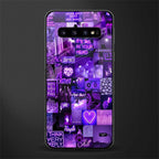purple collage aesthetic glass case for samsung galaxy s10 image