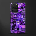 purple collage aesthetic glass case for samsung galaxy s20 ultra image