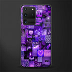 purple collage aesthetic glass case for samsung galaxy s20 ultra image