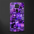 purple collage aesthetic glass case for redmi note 9 image