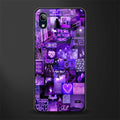 purple collage aesthetic glass case for vivo y1s without fingerprint image