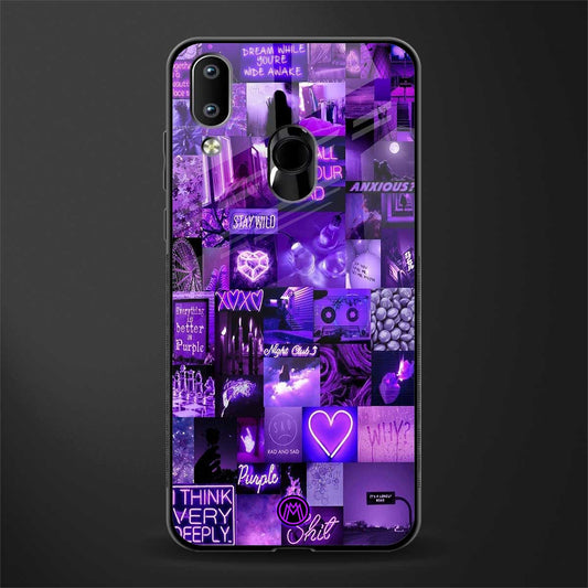 purple collage aesthetic glass case for vivo y95 image
