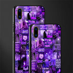 purple collage aesthetic glass case for vivo v11 pro image-2