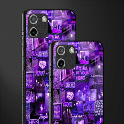 purple collage aesthetic glass case for realme c11 image-2