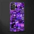 purple collage aesthetic glass case for samsung galaxy note 20 image