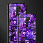 purple collage aesthetic glass case for redmi 9 prime image-2