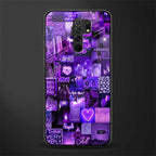 purple collage aesthetic glass case for redmi 9 prime image