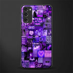 purple collage aesthetic glass case for samsung galaxy s20 fe image