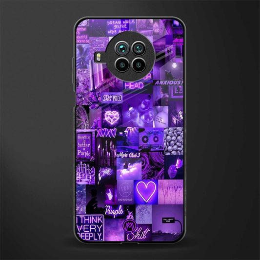 purple collage aesthetic glass case for mi 10i image