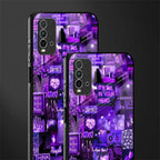 purple collage aesthetic glass case for redmi 9 power image-2