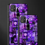 purple collage aesthetic glass case for redmi 9 image-2