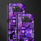 purple collage aesthetic glass case for poco x3 image-2