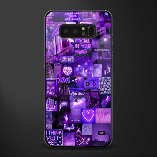 purple collage aesthetic glass case for samsung galaxy note 8 image