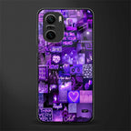 purple collage aesthetic glass case for mi 11x 5g image
