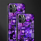 purple collage aesthetic glass case for iphone 11 pro max image-2