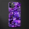 purple collage aesthetic glass case for iphone 11 pro image