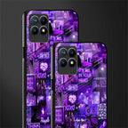 purple collage aesthetic glass case for realme 8i image-2