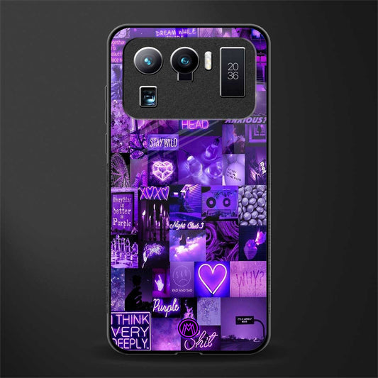 purple collage aesthetic glass case for mi 11 ultra 5g image