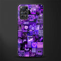 purple collage aesthetic back phone cover | glass case for redmi note 11 pro plus 4g/5g