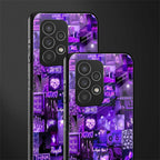purple collage aesthetic back phone cover | glass case for samsung galaxy a23