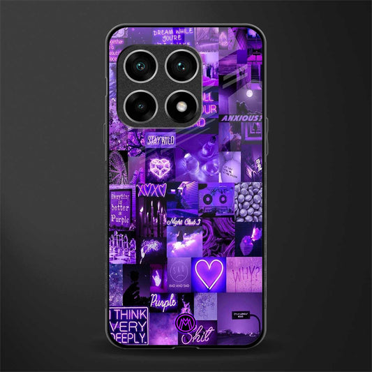 purple collage aesthetic glass case for oneplus 10 pro 5g image