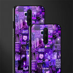 purple collage aesthetic glass case for oneplus 7t pro image-2
