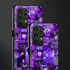 purple collage aesthetic back phone cover | glass case for samsung galaxy a13 4g