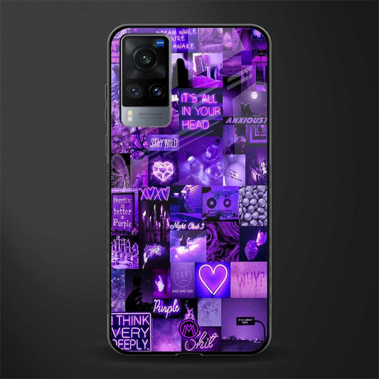 purple collage aesthetic glass case for vivo x60 image