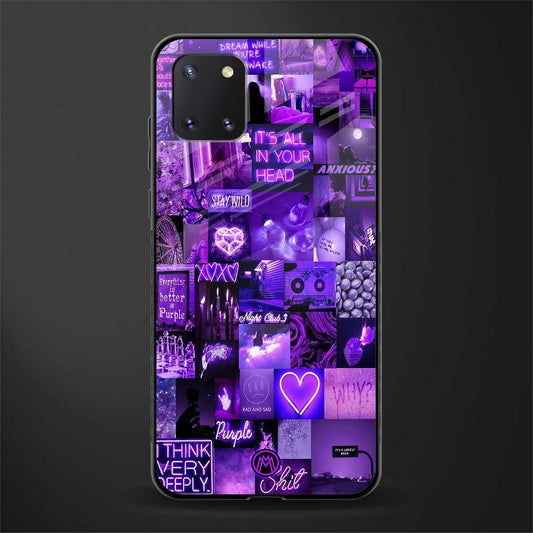 purple collage aesthetic glass case for samsung galaxy note 10 lite image