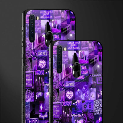 purple collage aesthetic glass case for samsung a21 image-2
