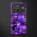 purple collage aesthetic glass case for vivo x80 image