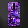 purple collage aesthetic glass case for oneplus 8 image